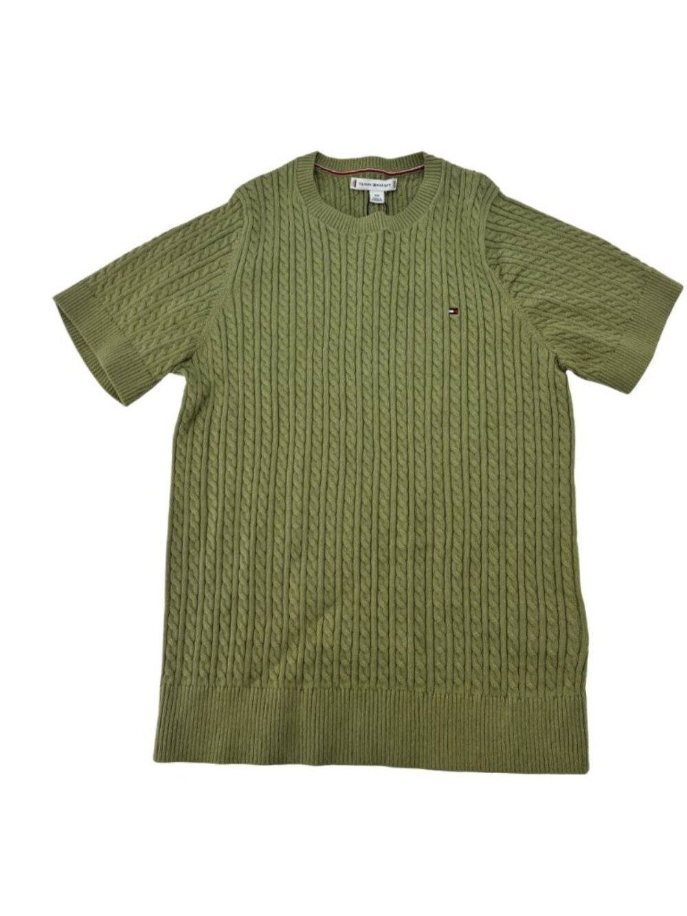 Tommy Hilfiger Women's Short-Sleeve Top | Green | Large **NEW